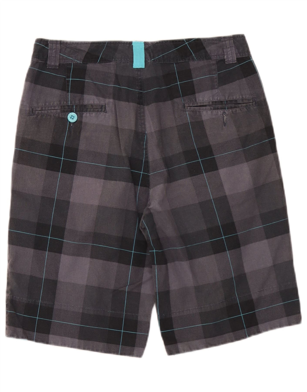 Sneaker Freak Mens Chino Shorts XS W29 Cinza Xadrez Algodão