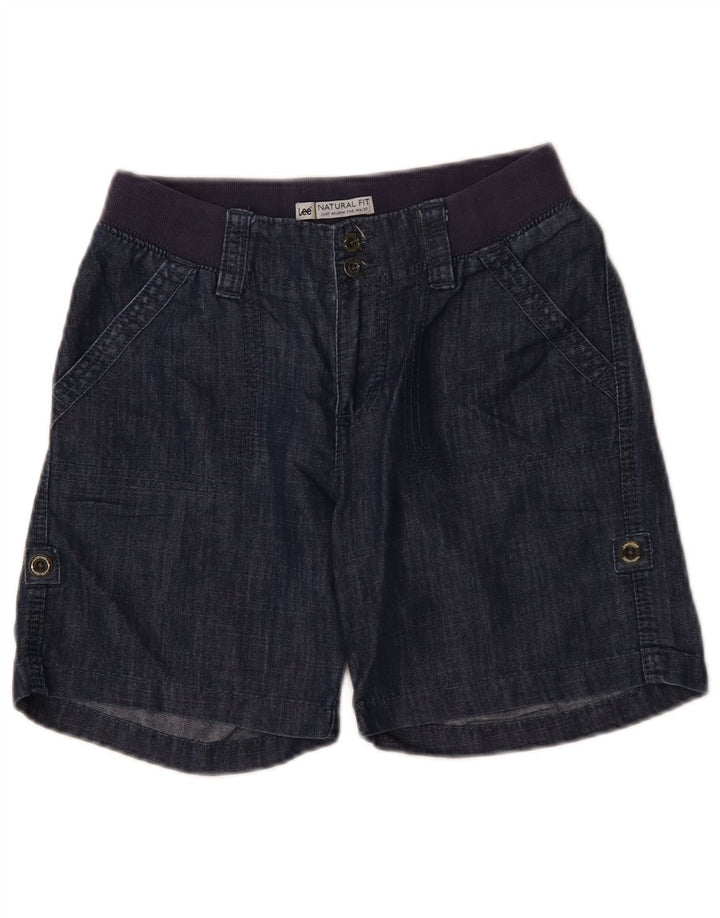 Shorts chino feminino LEE Natural Fit W28 algodão azul marinho médio