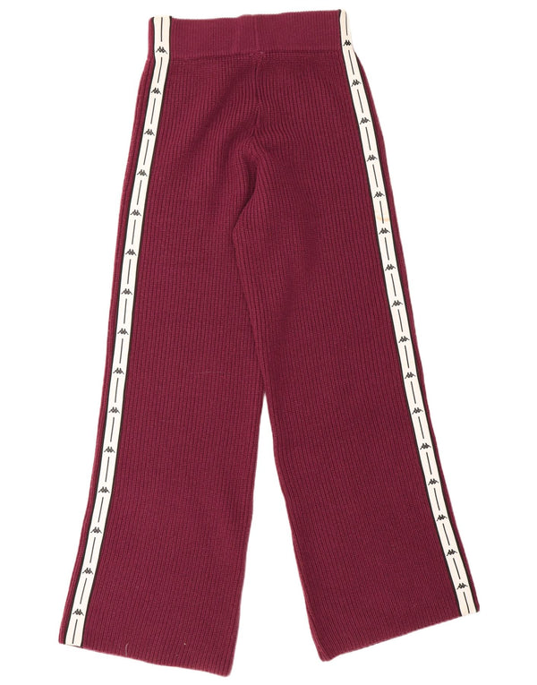 Calça de treino feminina Kappa UK 14 grande bloco colorido Borgonha