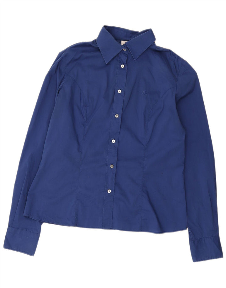 Camisa feminina Fay UK 16 grande algodão azul