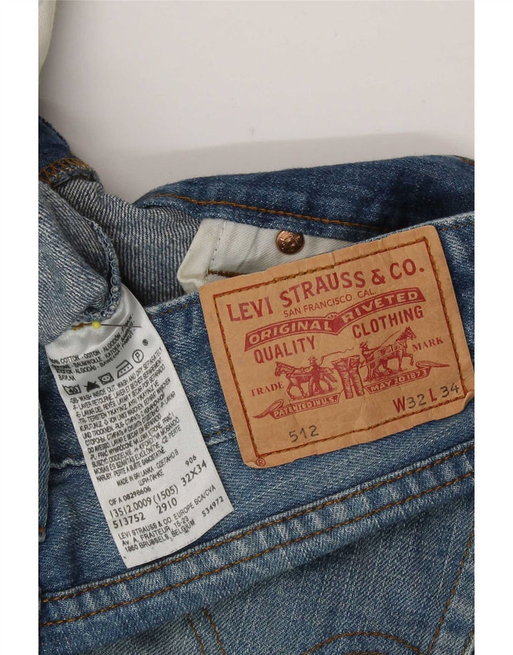 Levi's Masculino 514 Bootcut Jeans W32 L34 Azul Algodão