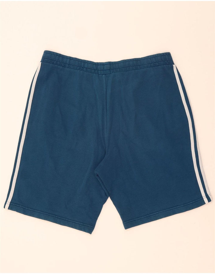 Shorts esportivos masculinos Adidas grande algodão azul