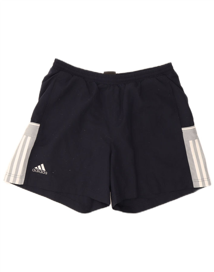 Adidas Mens Sport Shorts Médio Azul Marinho Colorblock Poliéster