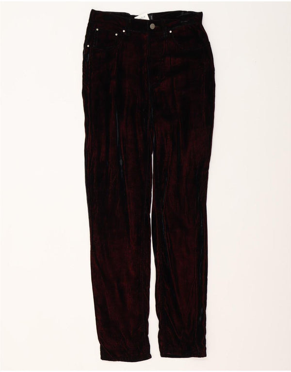 Calça feminina Exte slim veludo casual W30 L32 Borgonha Viscose