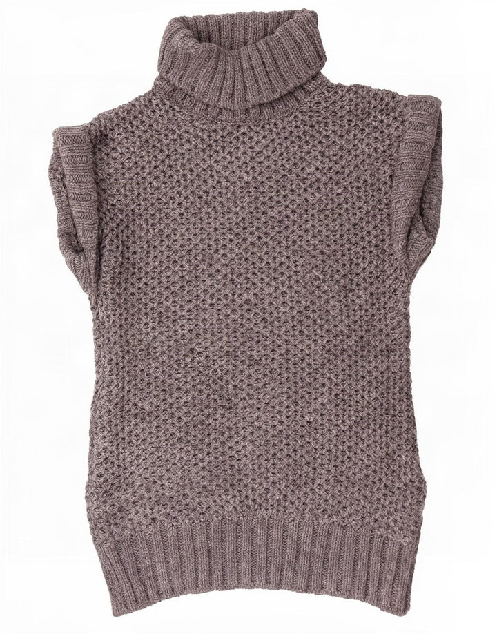 Suéter feminino Marks & Spencer grande tamanho Reino Unido 8 pequeno cinza acrílico