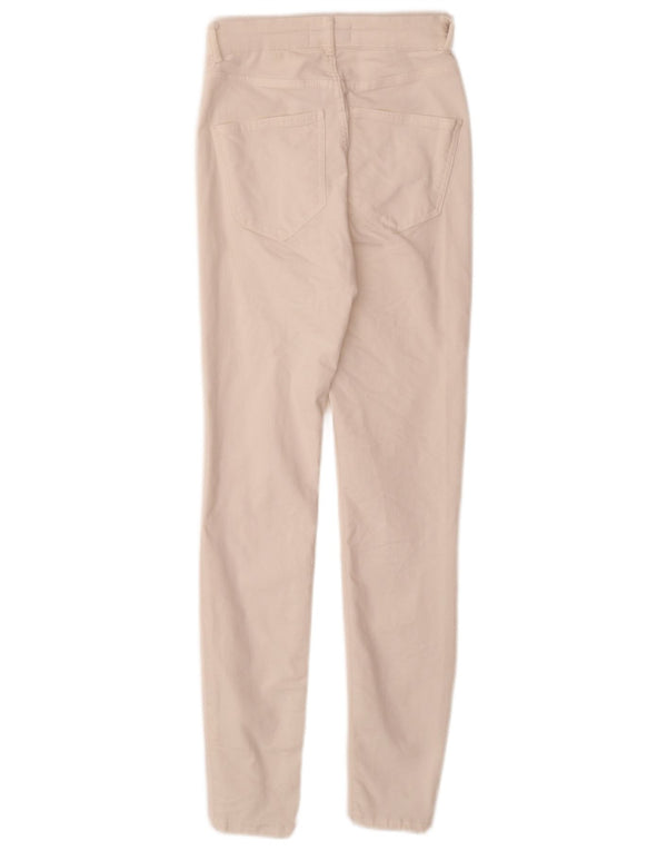 Calça jeans skinny feminina Zara EU 34 2XS W24 L28 algodão branco