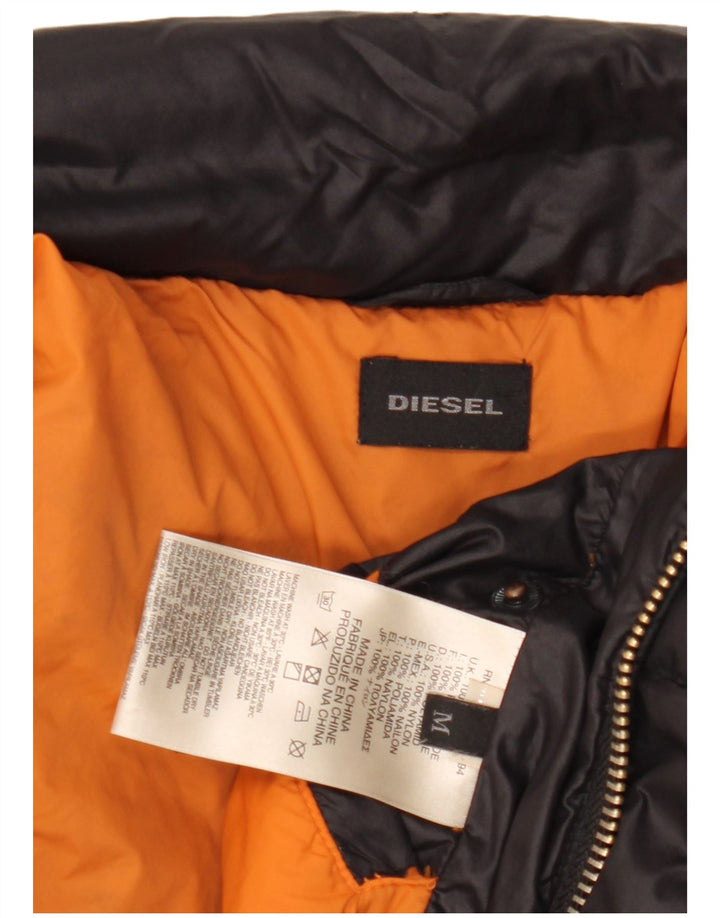 Jaqueta acolchoada masculina Diesel UK 38 nylon preto médio