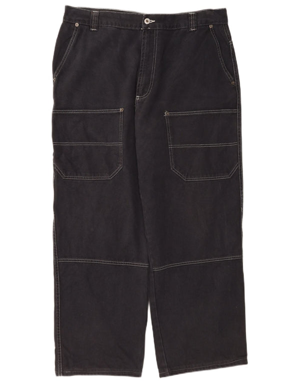 Calça cargo masculina reta WPM IT 52 XL W38 L30 algodão azul marinho