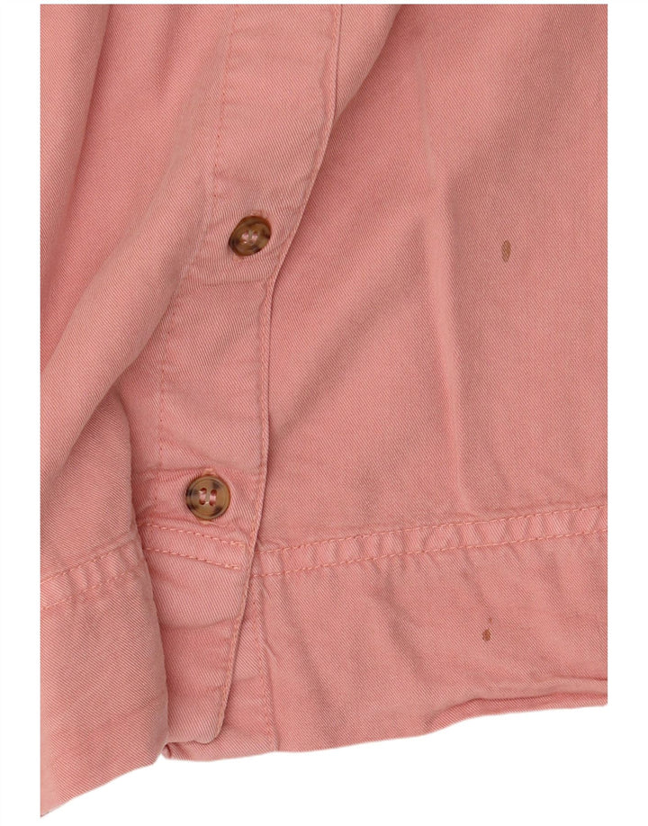 Camisa oversized feminina Topshop Reino Unido 10 Lyocell rosa pequeno