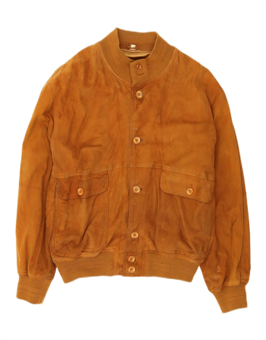 Jaqueta bomber masculina VINTAGE de camurça UK 42 XL bege