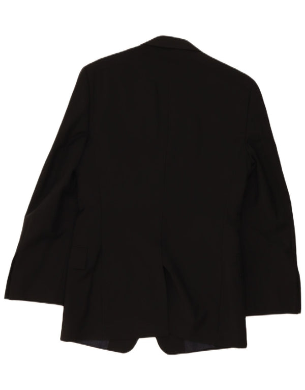 Jaqueta blazer masculina de 2 botões Paul Smith Reino Unido 36 pequena lã preta