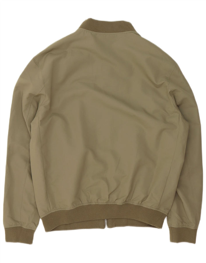 Zara Mens Bomber Jacket UK 40 Grande Poliéster Verde