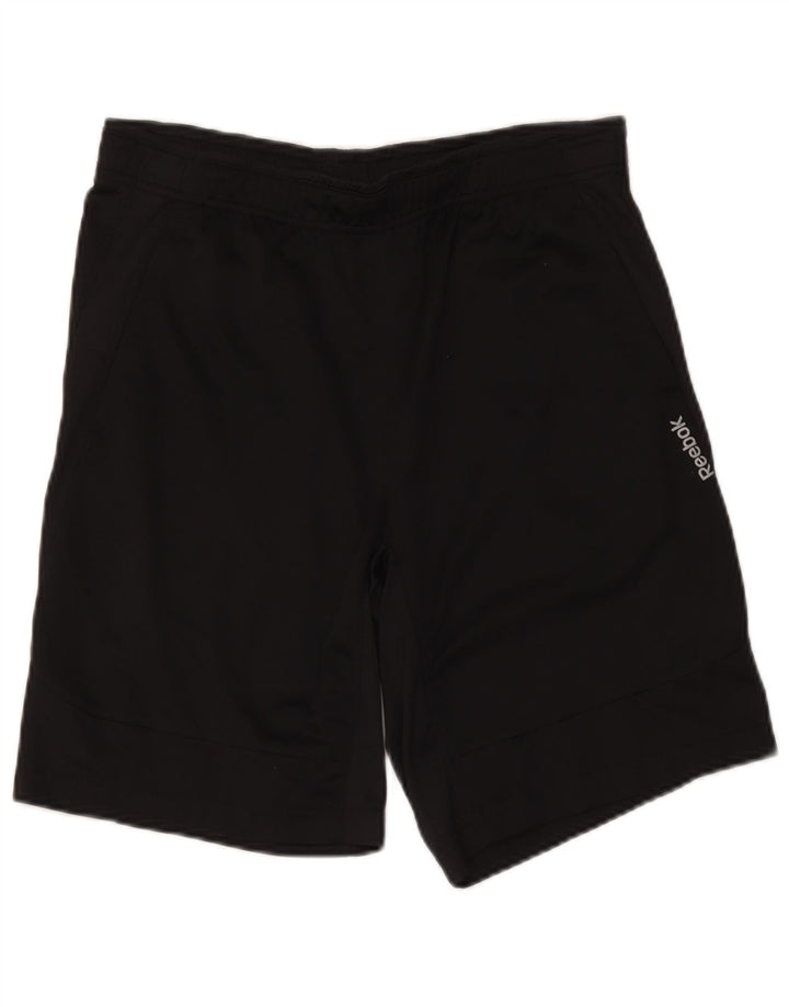 Shorts esportivos masculinos Reebok médio preto poliéster