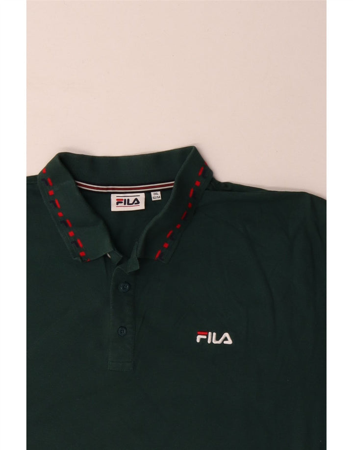 Camisa polo masculina Fila 2XL algodão verde