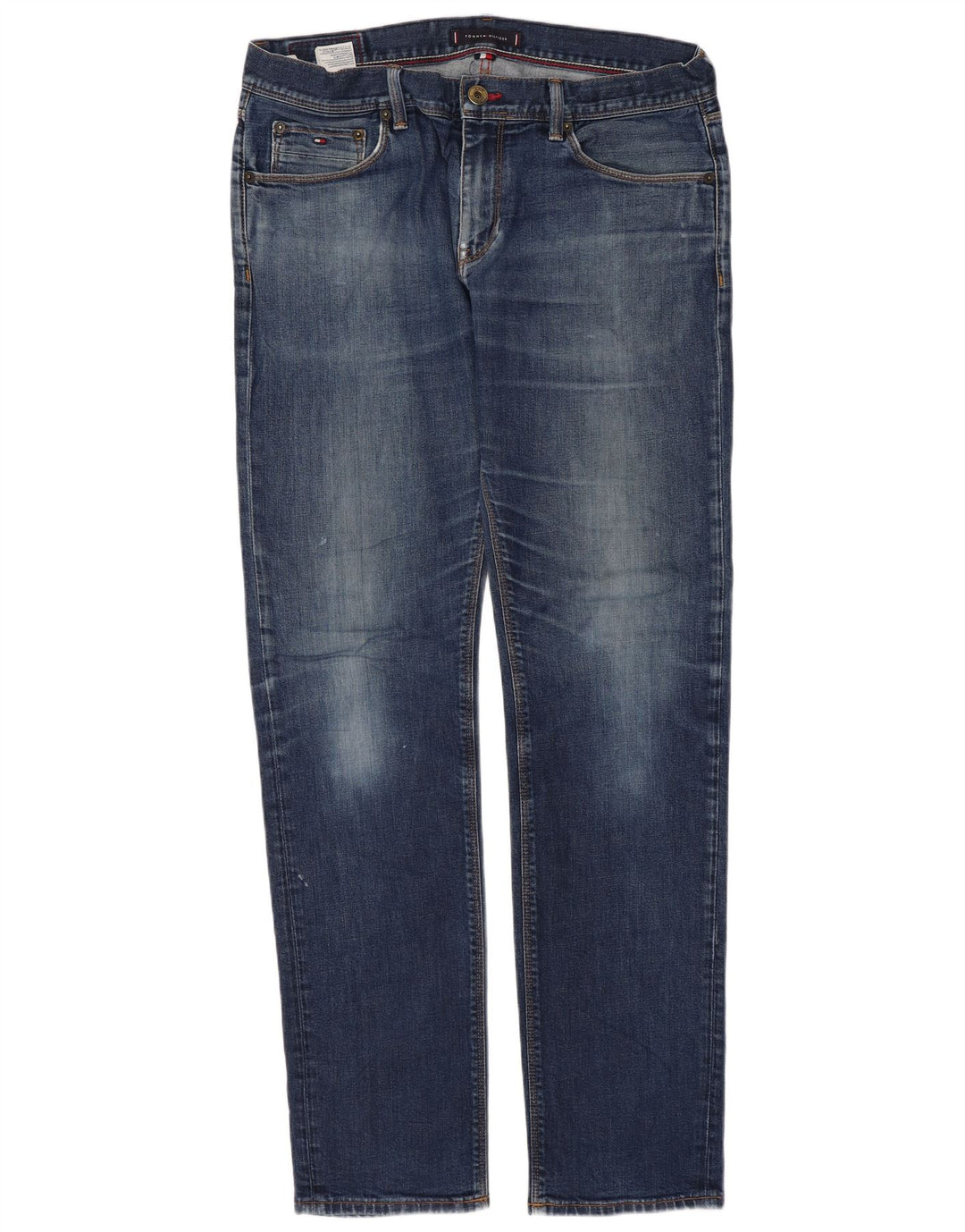 Tommy Hilfiger Masculino Bleecker Slim Jeans W34 L34 Azul Algodão