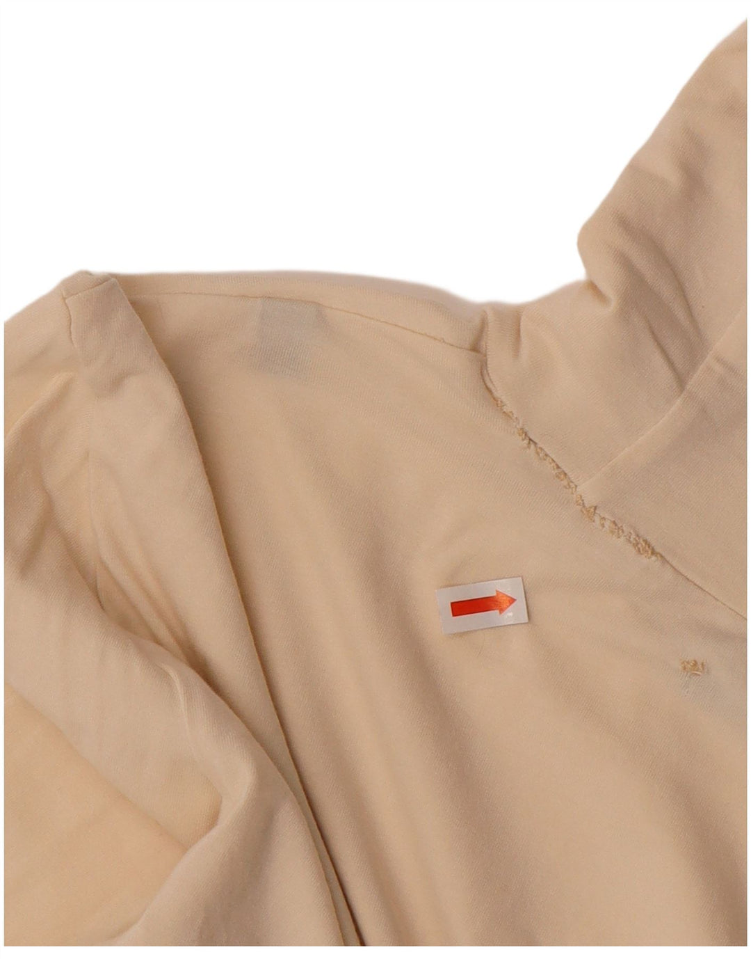 Top feminino GAS manga comprida UK 18 XL algodão branco