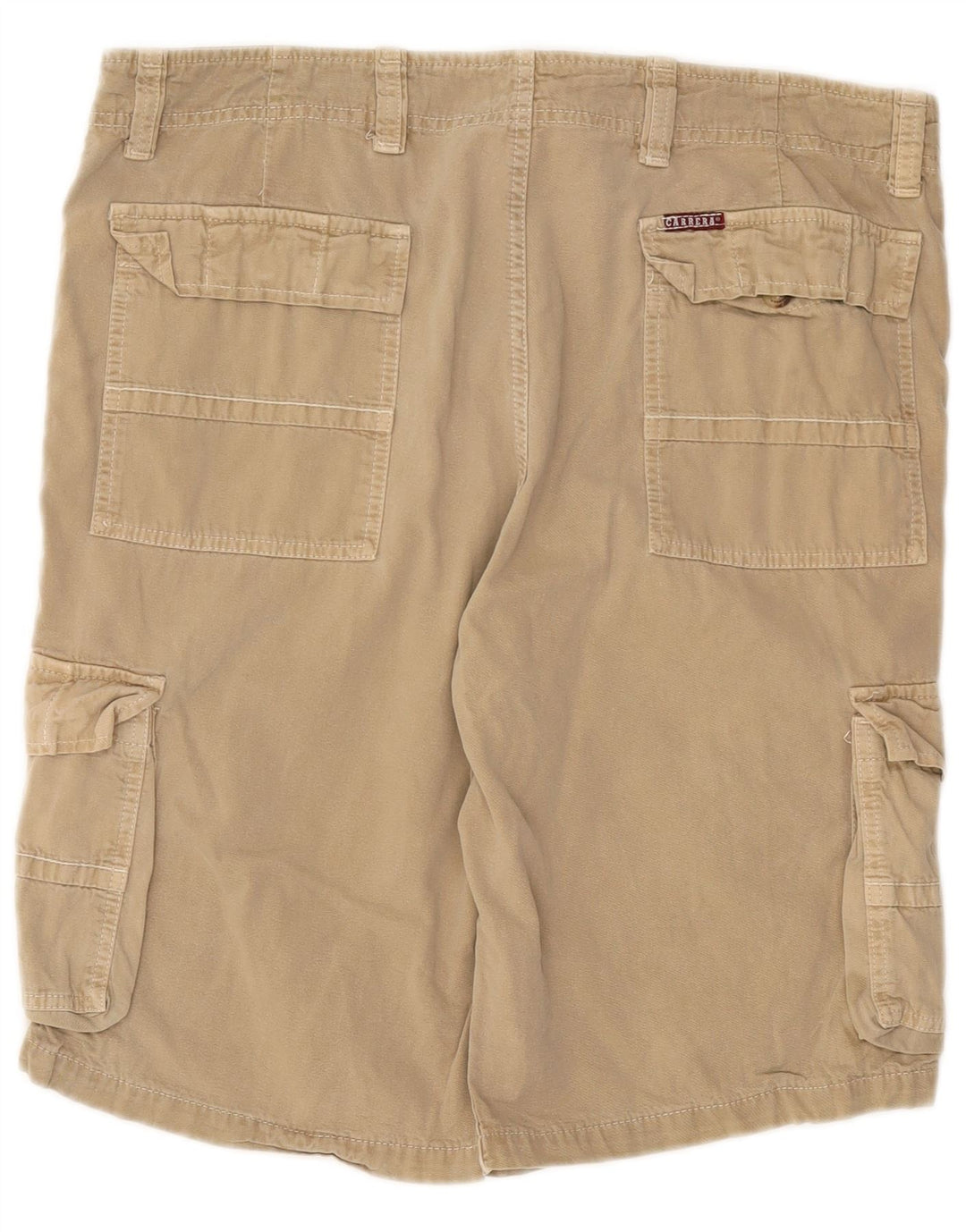 Carrera Mens Cargo Shorts W36 Grande Algodão Bege