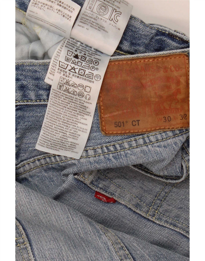 Levi's Masculino 501 CT Straight Jeans W30 L32 Azul Algodão
