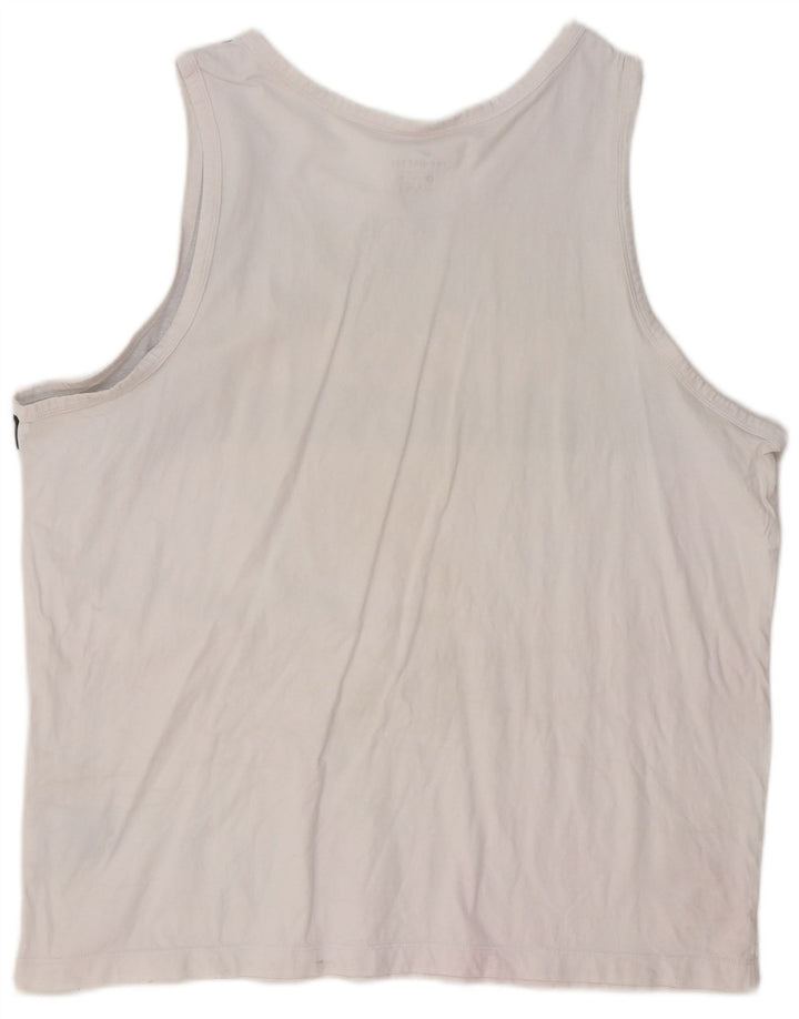 Nike masculino gráfico colete top 2XL branco colorblock algodão