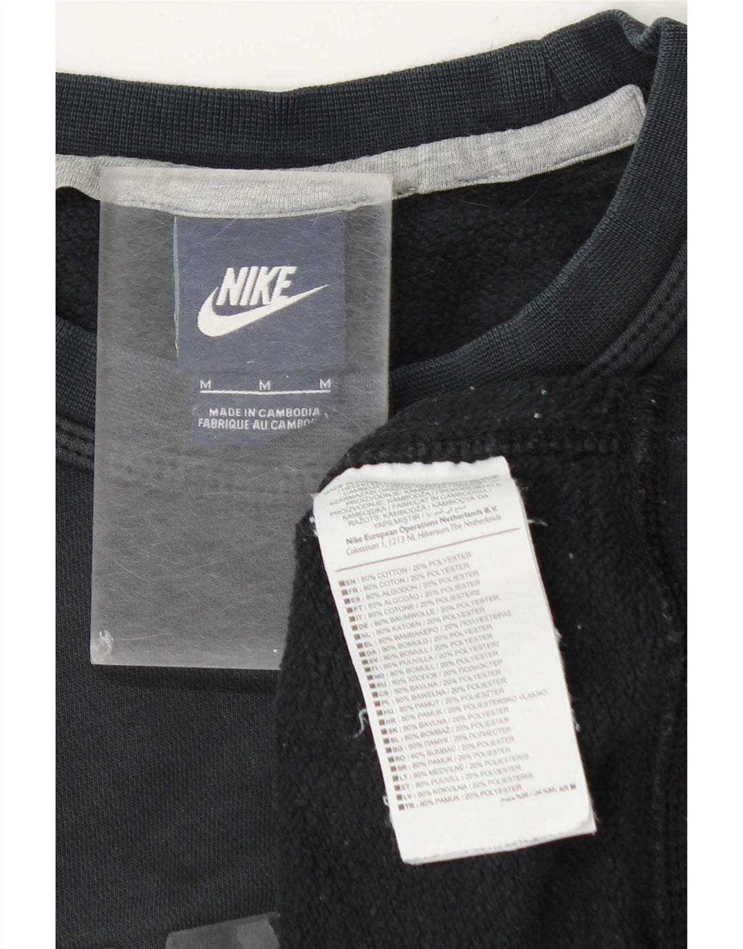Moletom gráfico masculino Nike Jumper médio cinza algodão