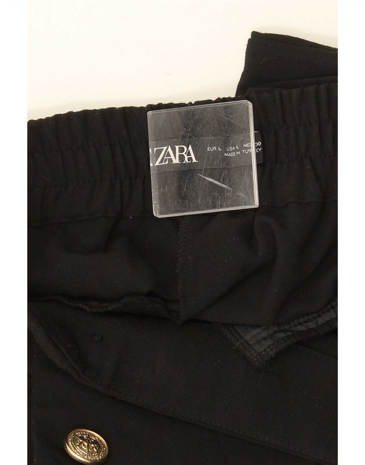 Calça Chino Cônica Feminina Zara Grande W33 L27 Poliéster Preto