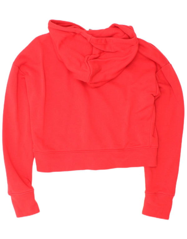 Jumper com capuz gráfico Nike Girls Standard Crop 12-13 anos algodão vermelho