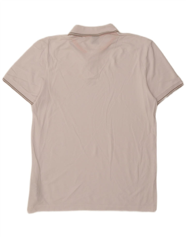 Camisa polo masculina Hugo Boss grande algodão branco
