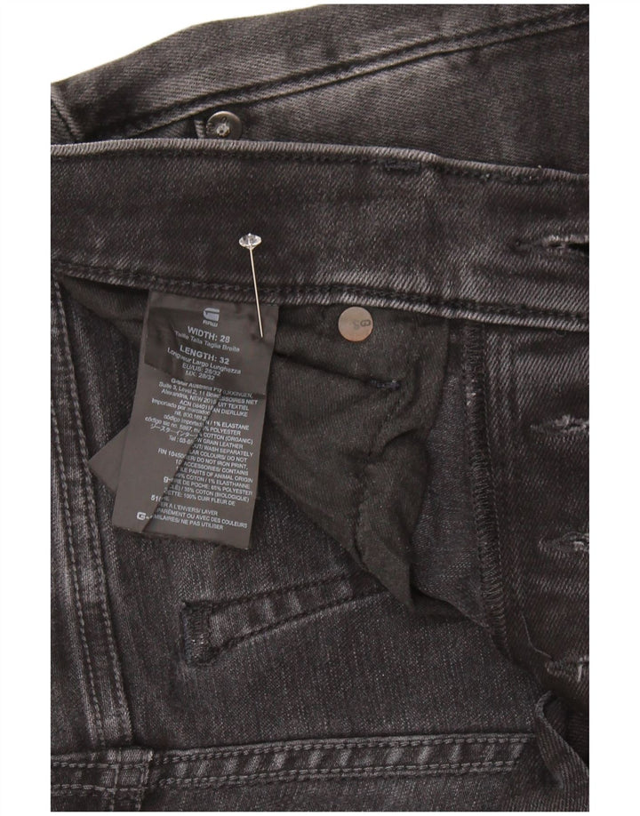 Calça jeans feminina G-Star 3301 Slim W28 L32 algodão preto