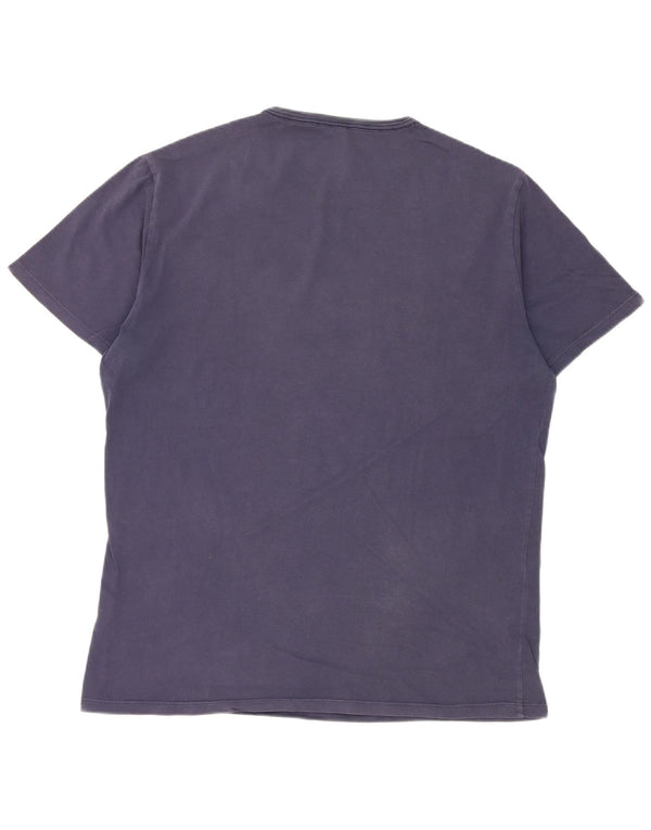 Camiseta gráfica masculina Sun68 Top 2XL algodão azul marinho