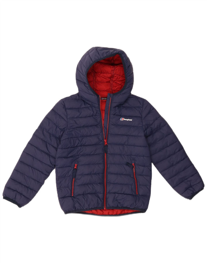 Jaqueta acolchoada com capuz Berghaus Boys 7-8 anos azul marinho poliamida