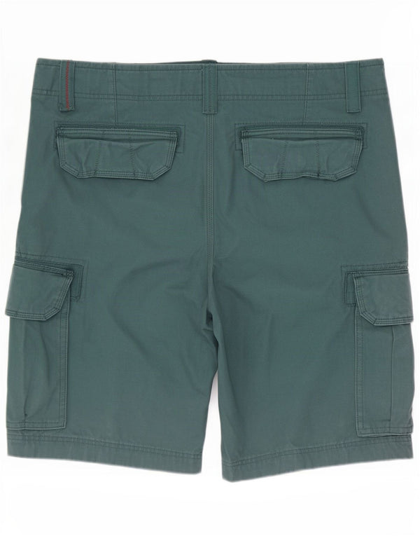 Shorts cargo masculino Fat Face grande algodão verde W36