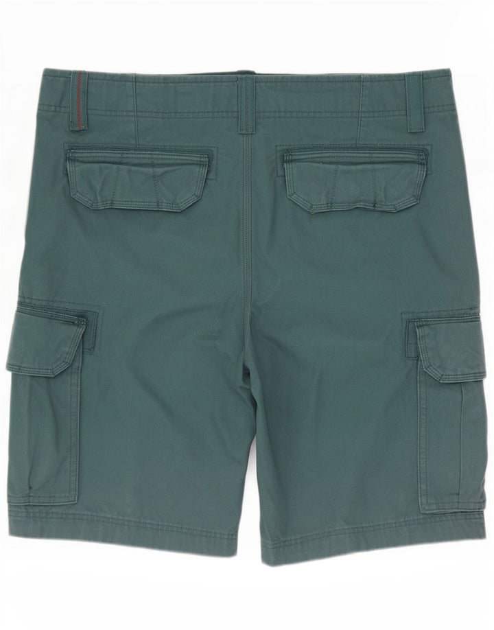 Shorts cargo masculino Fat Face grande algodão verde W36