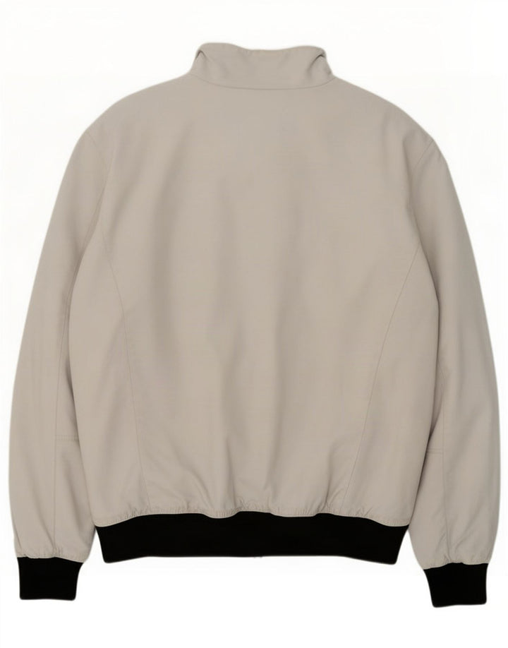 Jaqueta bomber masculina Murphy & Nye de ajuste personalizado UK 44 2XL branco colorblock