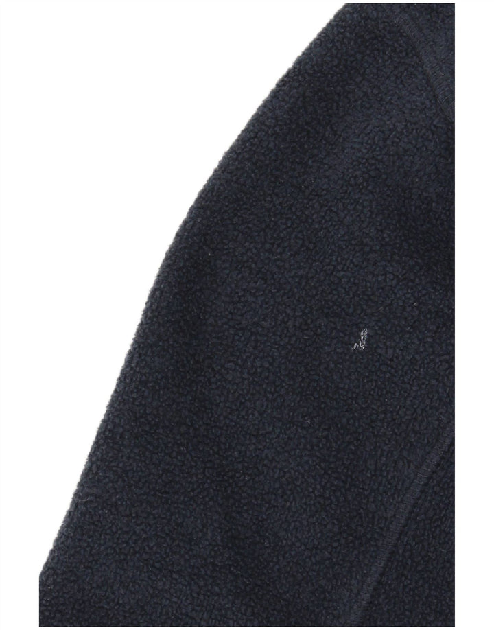 Jumper de lã com zíper e pescoço para meninos Fat Face 10-11 anos de poliéster azul marinho
