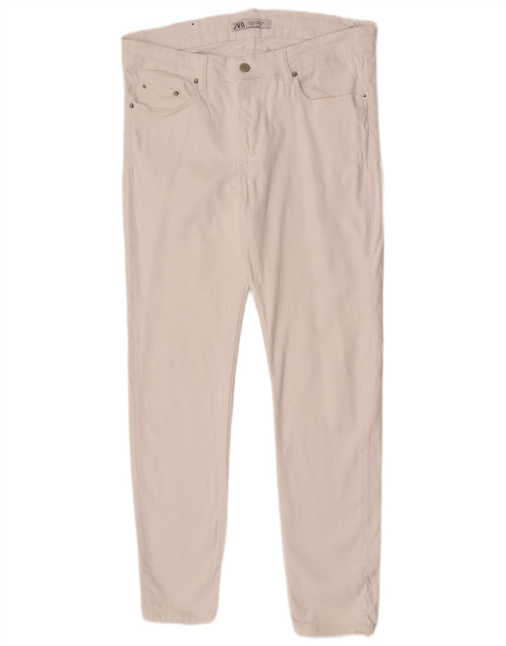Zara Mens Slim Jeans EU 46 XL W36 L30 Branco