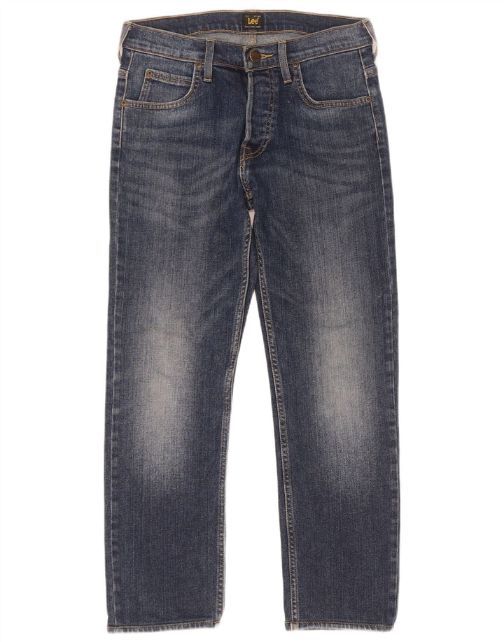 Lee Womens Powell Straight Jeans W28 L32 Azul Marinho Algodão