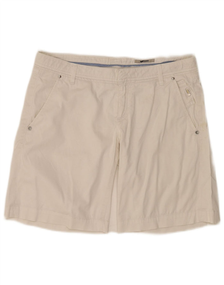 Gas Mens Chino Shorts W29 Médio Algodão Branco