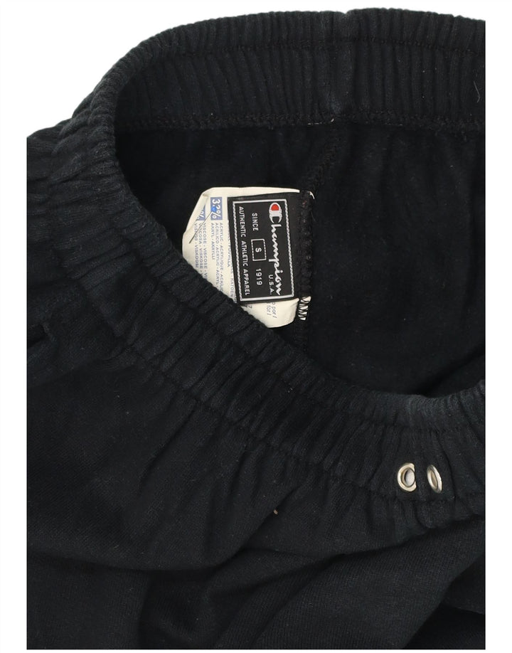 Calça de treino masculina Champion pequena de algodão preto
