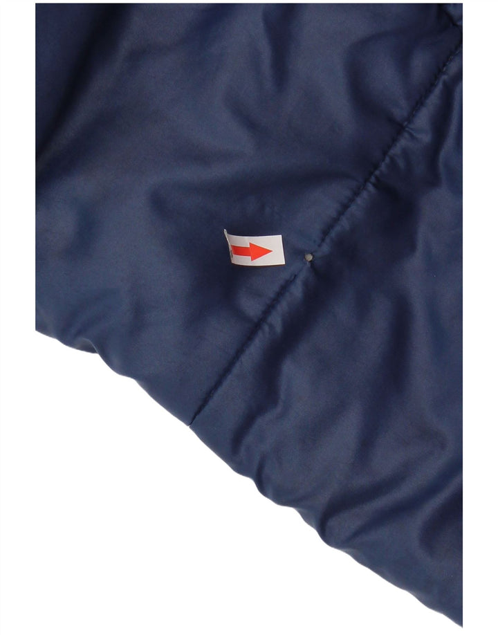 Jaqueta corta-vento masculina VINTAGE UK 38 poliéster azul marinho médio