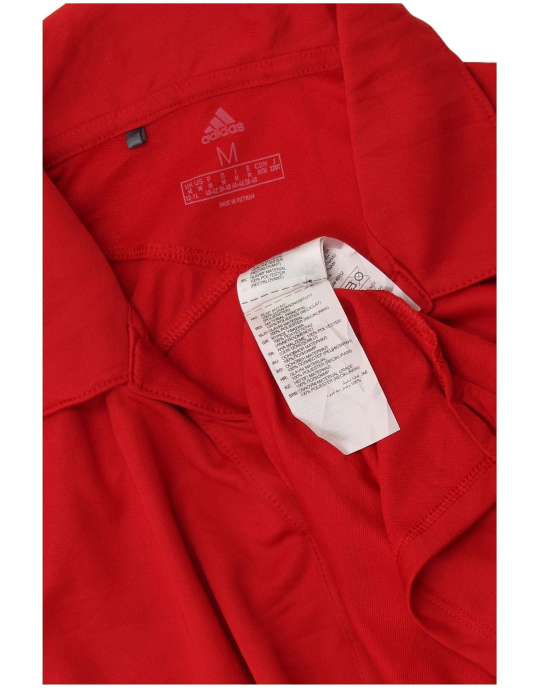 Camisa Polo Feminina Adidas UK 12/14 Médio Poliéster Vermelho