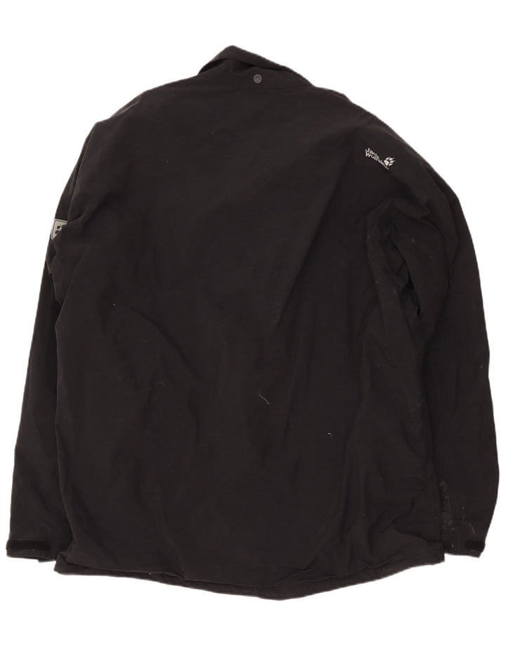 Jaqueta corta-vento masculina Jack Wolfskin UK 50 3XL poliamida preta