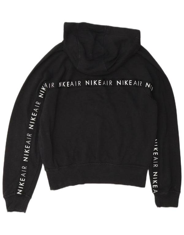 Jumper com capuz gráfico feminino Nike UK 10 pequeno algodão preto