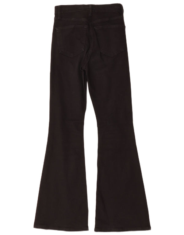 Topshop feminino Jamie Flared Jeans W26 L30 algodão preto