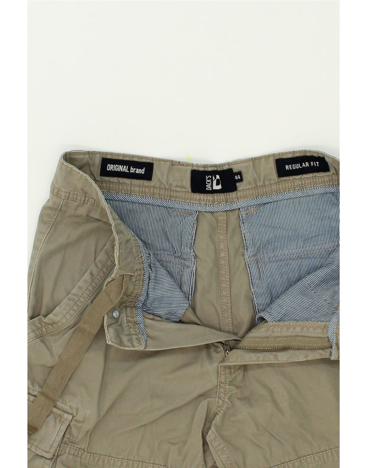 DACK'S Mens Cargo Shorts IT 44 XS W27 Khaki Cotton Vintage Dack's and Second-Hand Dack's from Messina Hembry 