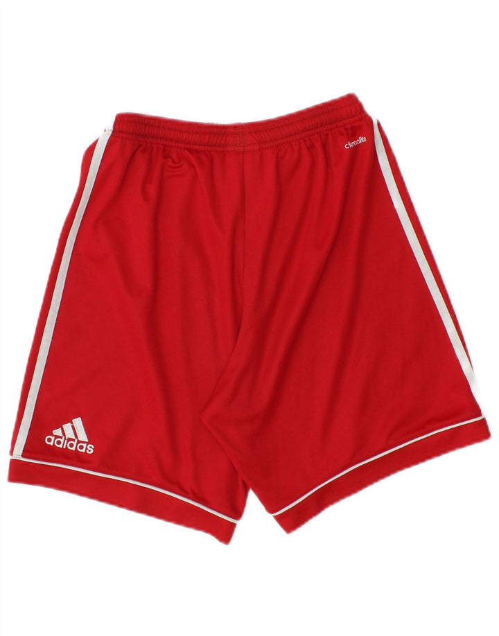 Shorts esportivos Adidas Boys Climalite 13-14 anos poliéster vermelho