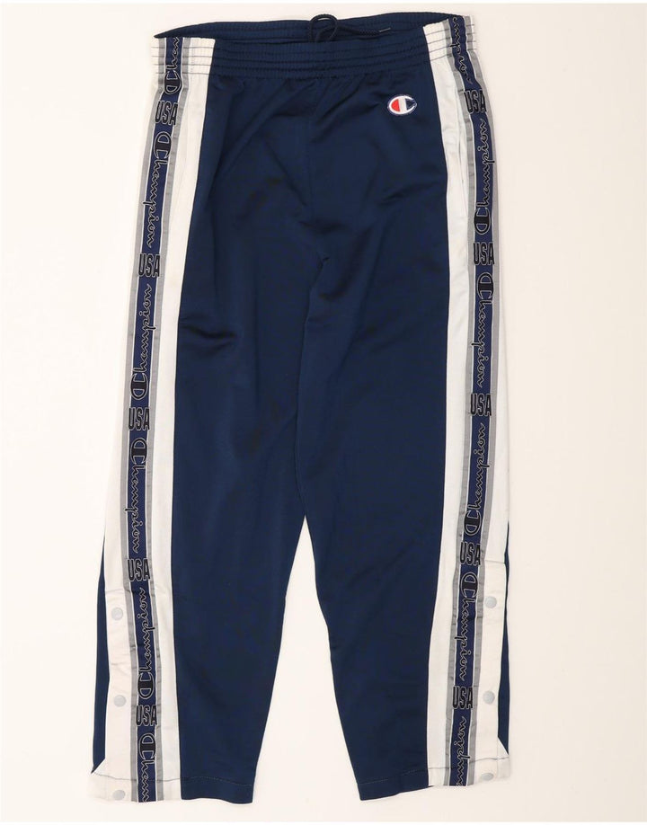 Calça de treino masculina Champion Graphic pequena azul marinho colorblock