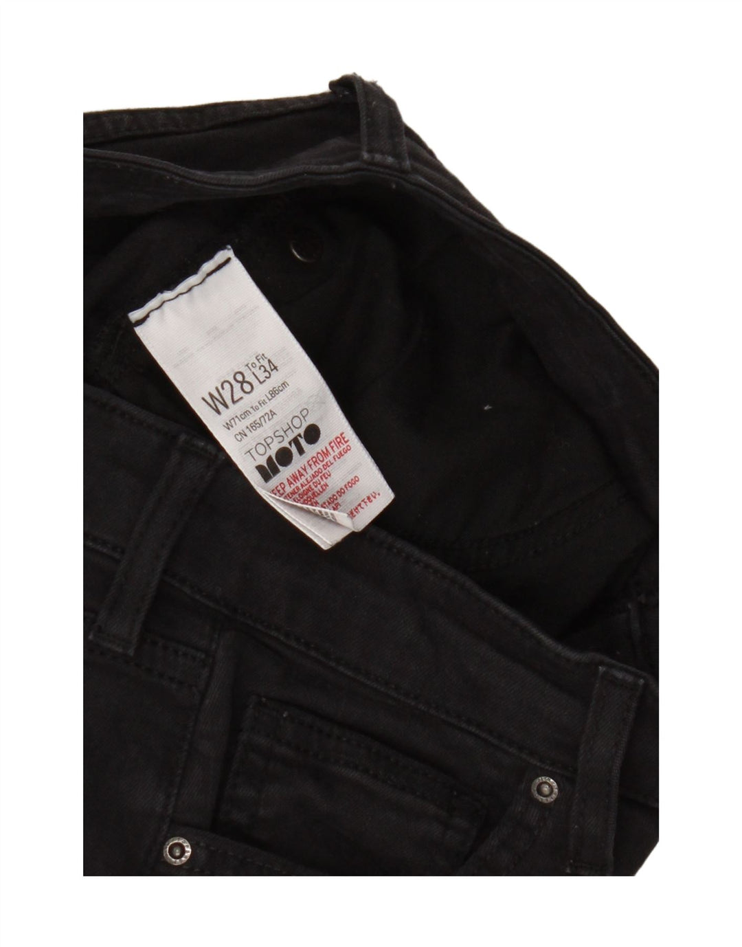 Jeans skinny feminino Topshop W28 L29 poliéster preto