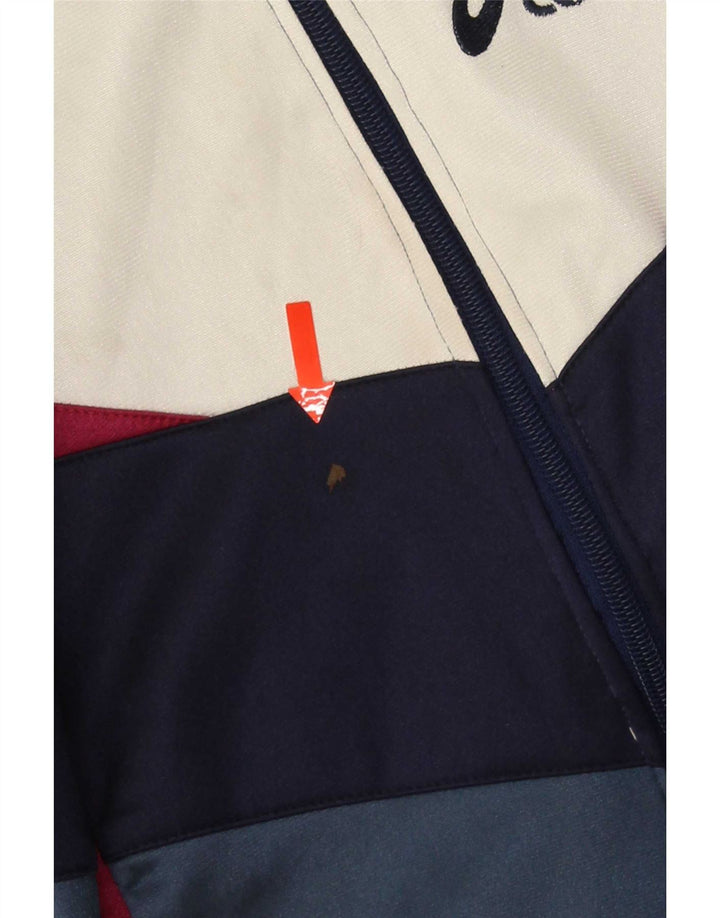 Asics Masculino Graphic Tracksuit Top Jacket IT 50 Médio Azul Marinho Colourblock