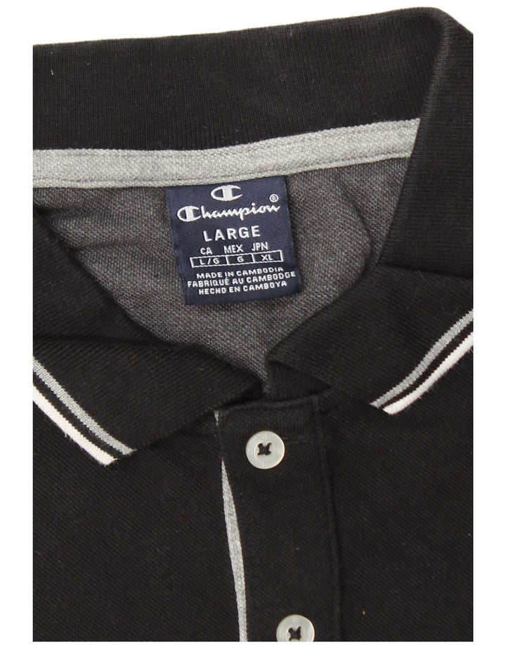 Camisa polo masculina Champion grande preta