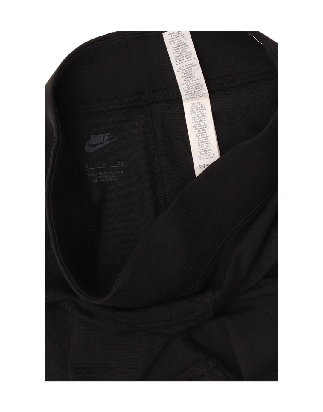 Leggings Nike Femininas Gráficas UK 10 Pequenas Algodão Preto